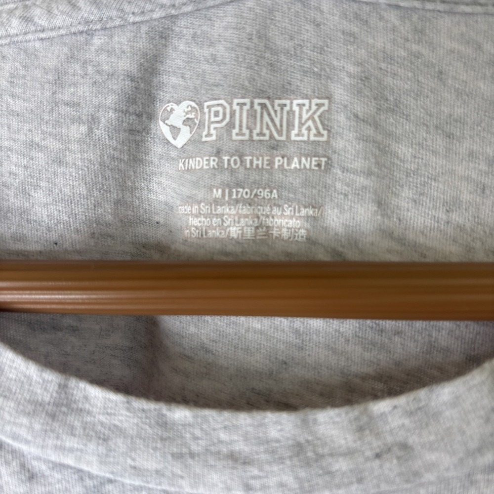 Victoria's Secret PINK Ombre Logo Campus Shirt Short Sleeve Med T-shirt Casual - Picture 3 of 8